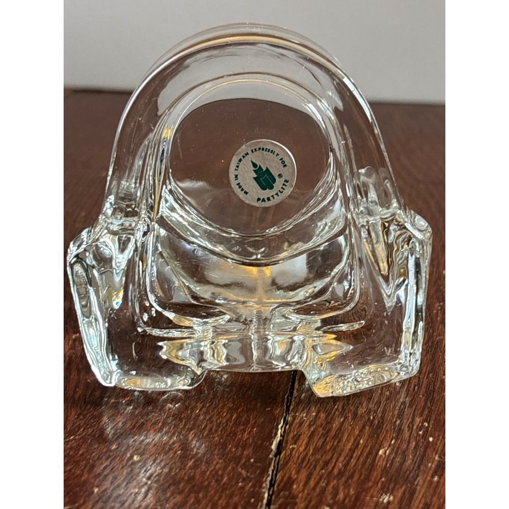 PartyLite Clear Glass Teddy Bear Tea Light Votive Candle Holder Vintage P0425 - Picture 7 of 7